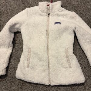 Patagonia White Fleece Jacket Medium